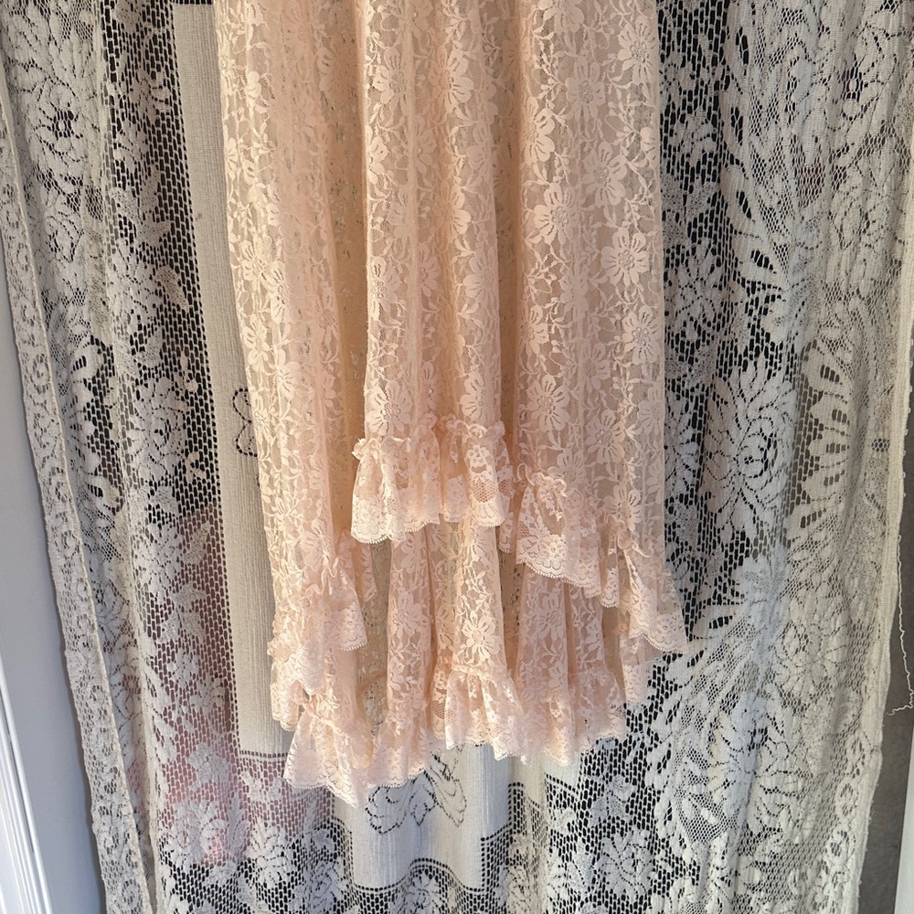 Free People Lace Midi Dress in Soft Beige - Picture 8 of 10